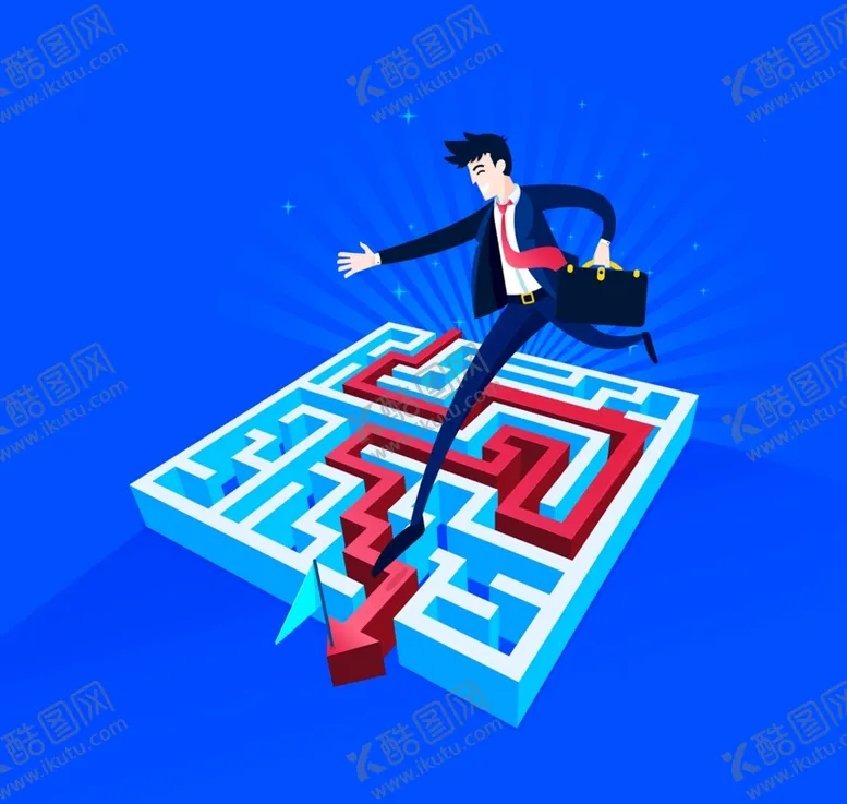 编号：73560809272137361437【酷图网】源文件下载-迷宫和商务男子
