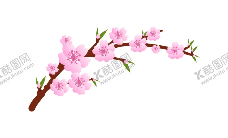 编号：67772602030214084416【酷图网】源文件下载-手绘桃花