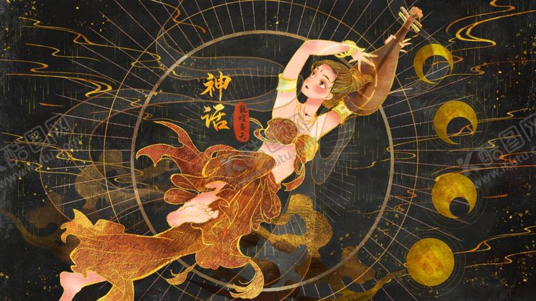编号：31018902171323514662【酷图网】源文件下载-敦煌飞天美女