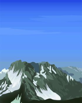 矢量风景插画登山者