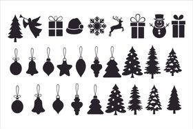 梦幻圣诞主题装饰图案