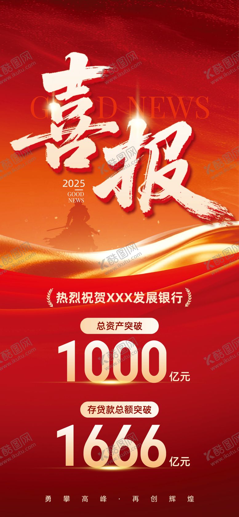 编号：21584711262030433742【酷图网】源文件下载-银行喜报大字报海报