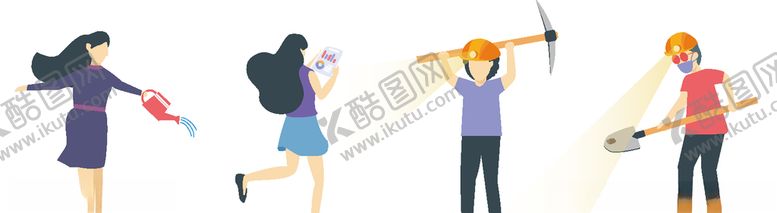 编号：19752910032244114196【酷图网】源文件下载-手绘职业人物