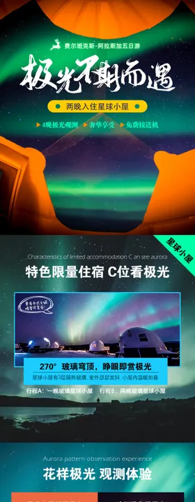 阿拉斯加极光星球小屋详情页