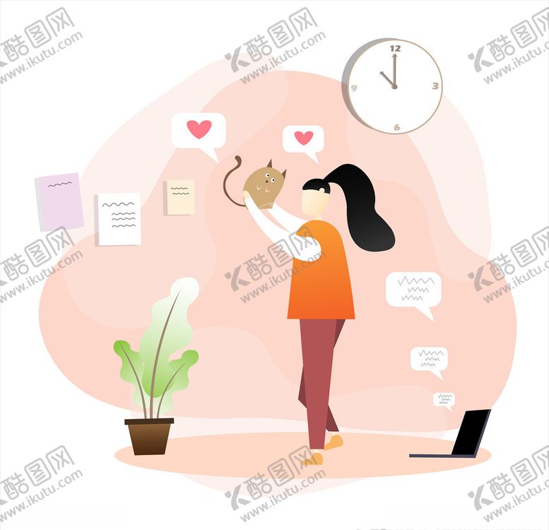 编号：10925010251936094099【酷图网】源文件下载-生活人物插画