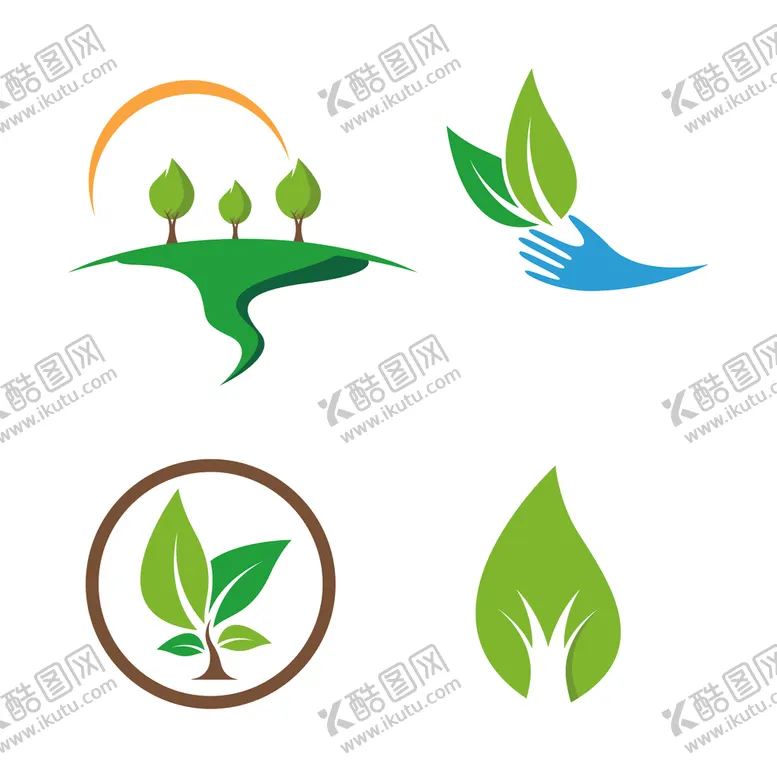 编号：40931006260234276980【酷图网】源文件下载-绿色植物图标