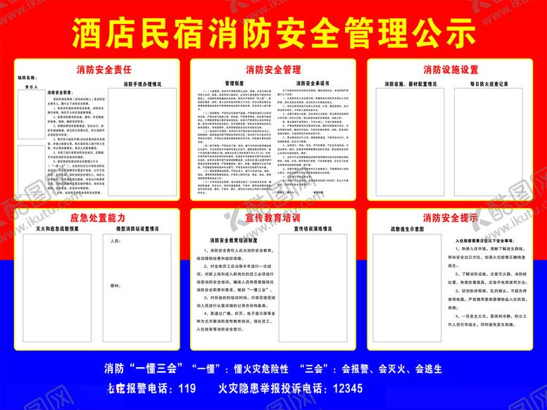 编号：44224401250625203916【酷图网】源文件下载-消防制度展板
