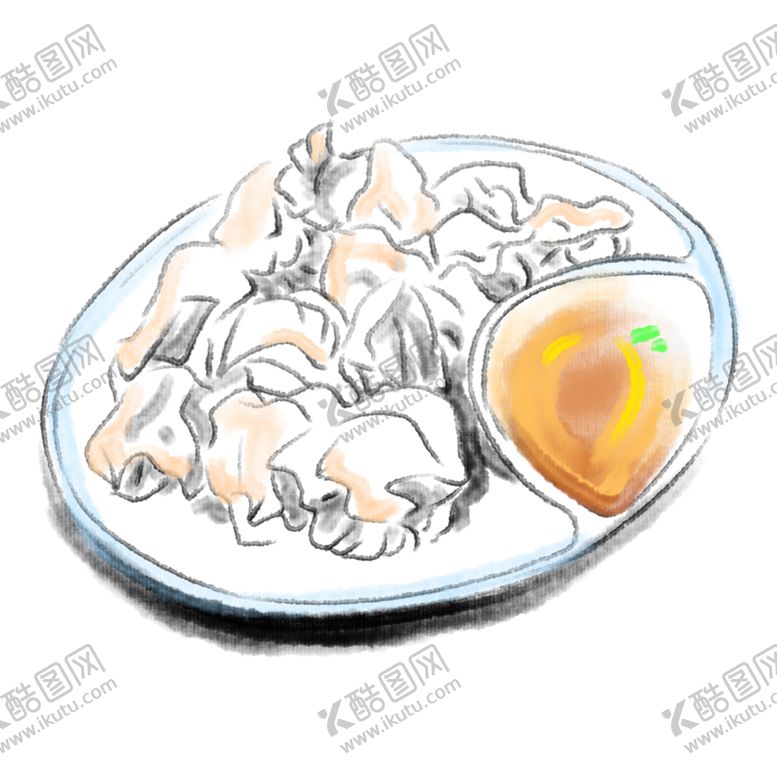 编号：36057006290900367454【酷图网】源文件下载-手绘饺子素材