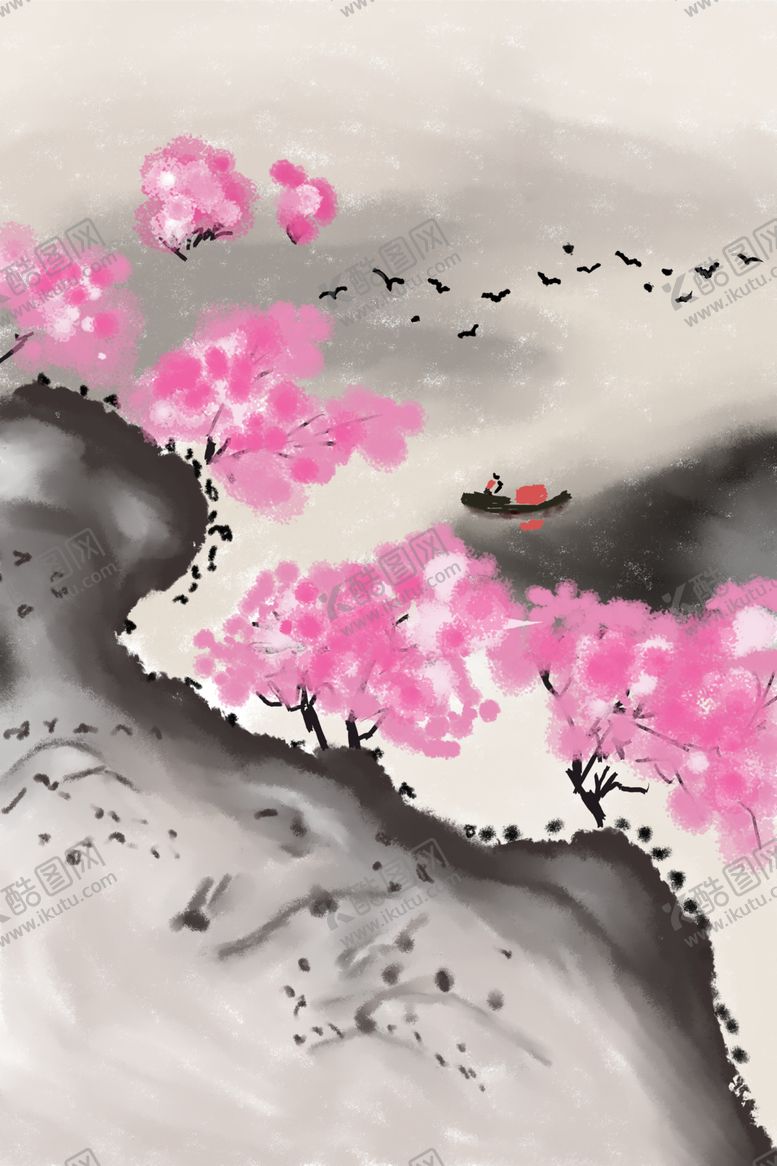 编号：62870109110942395693【酷图网】源文件下载-新中式水墨梅花装饰画