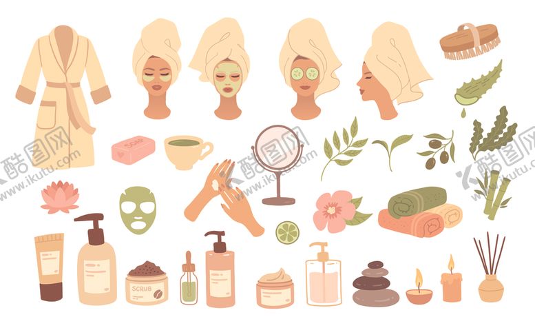 编号：82783704052210451004【酷图网】源文件下载-SPA护肤元素