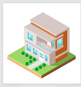 矢量3D房子