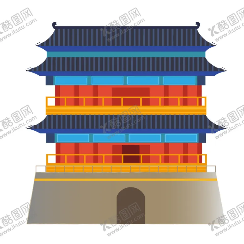 编号：39048706240710421460【酷图网】源文件下载-手绘古建筑