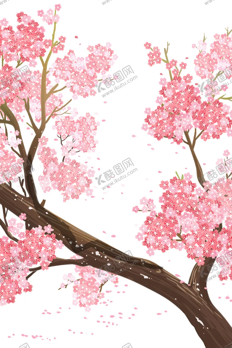 编号：74907402141646132227【酷图网】源文件下载-手绘粉色桃花免扣素材图片