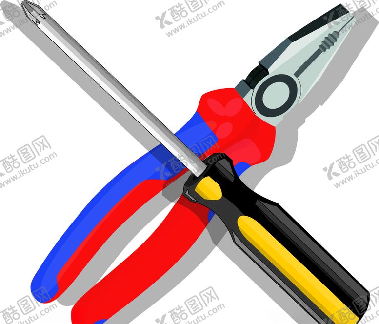 编号：87013207141714536001【酷图网】源文件下载-矢量钳子螺丝刀
