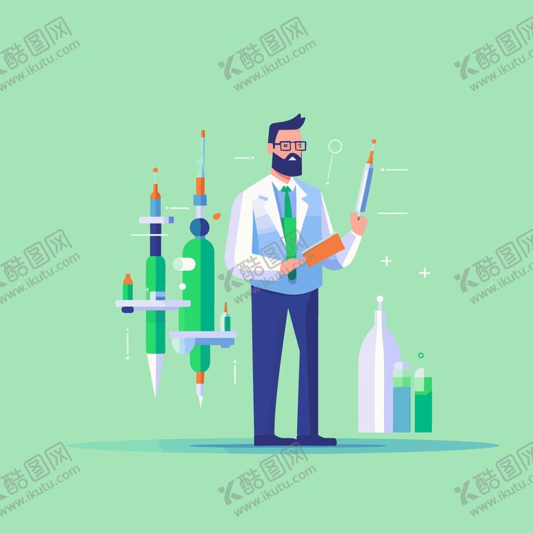编号：86540310080858095418【酷图网】源文件下载-矢量插画医生