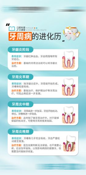 蓝色口腔科普海报