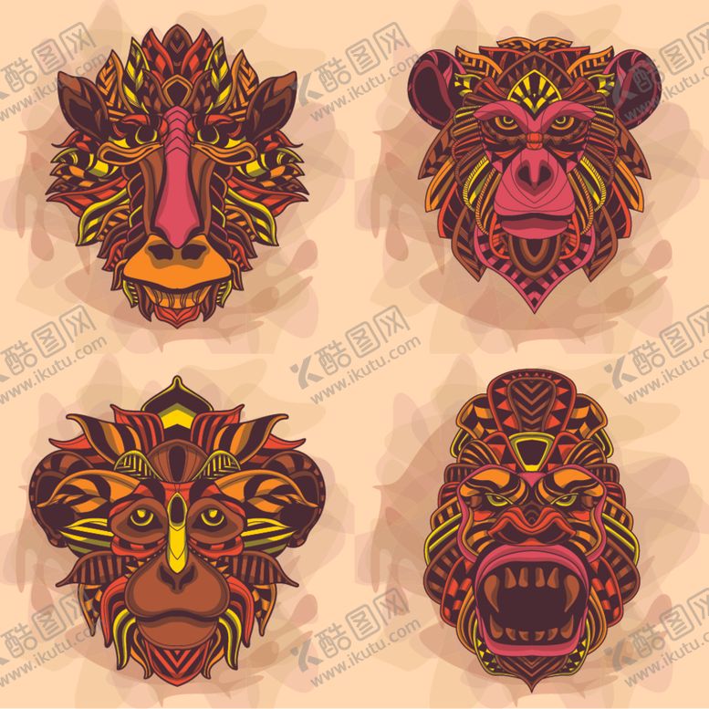 编号：99091010081251532777【酷图网】源文件下载-抽象动物