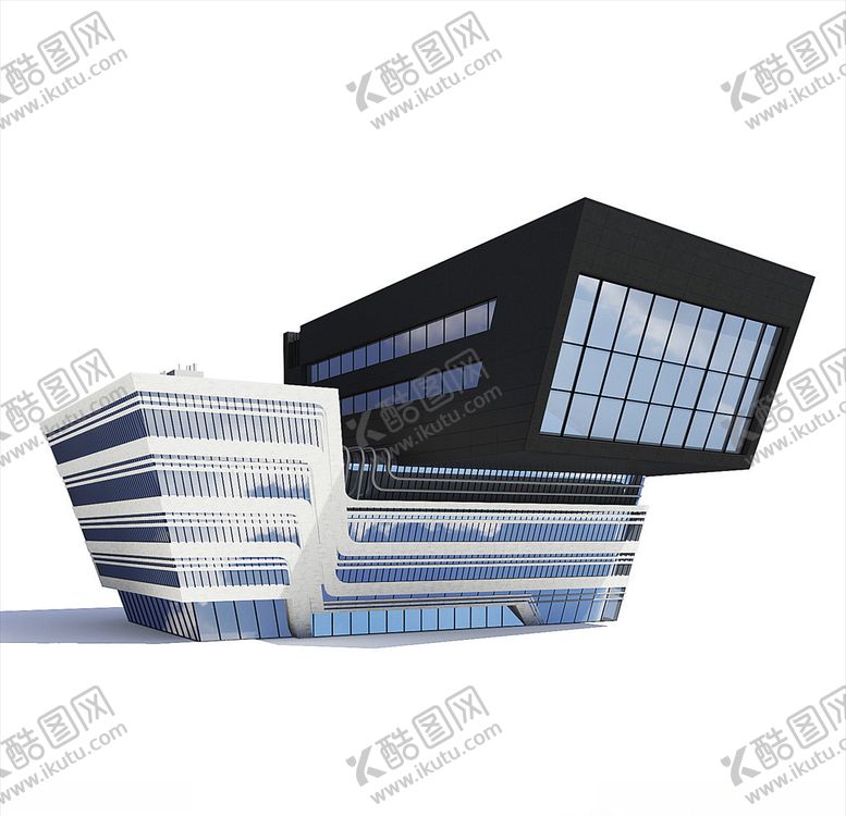 编号：44434605030545178701【酷图网】源文件下载-日景楼体模型3D大楼建筑