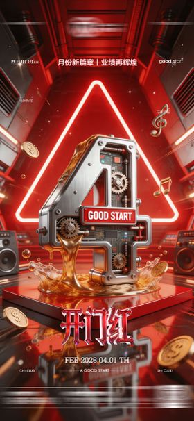酒吧开门红海报