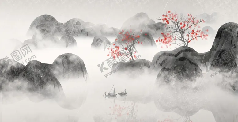 编号：15108502122255108491【酷图网】源文件下载-水墨山水画