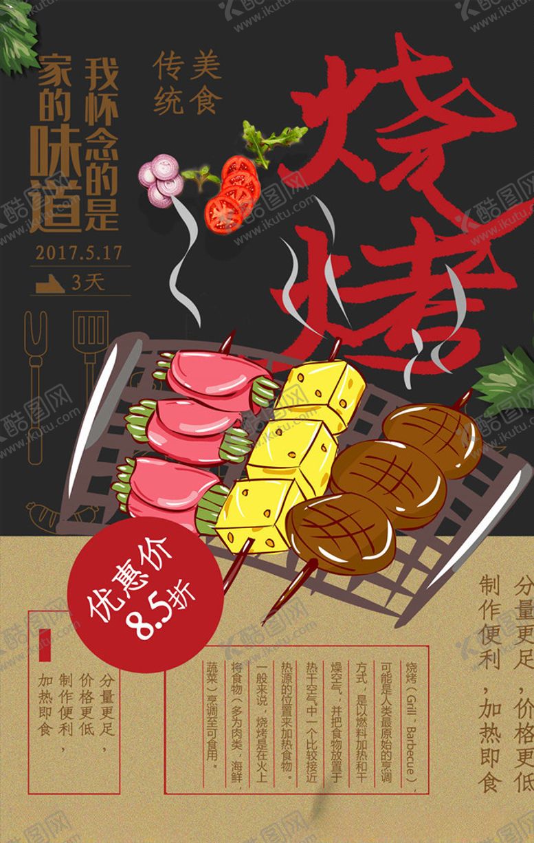 编号：37554606180512337119【酷图网】源文件下载-烧烤店海报