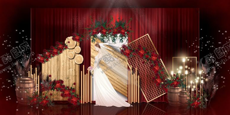 编号：34476309211951156108【酷图网】源文件下载-浪漫婚礼拱门布置场景