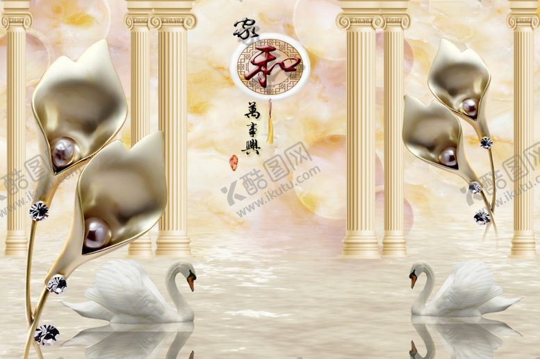 编号：48815210121512193510【酷图网】源文件下载-立体花朵背景墙