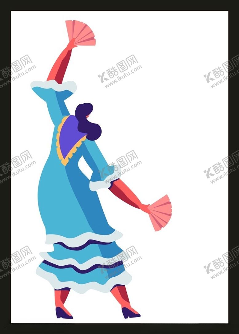 编号：63332702031629411353【酷图网】源文件下载-手绘跳舞人物