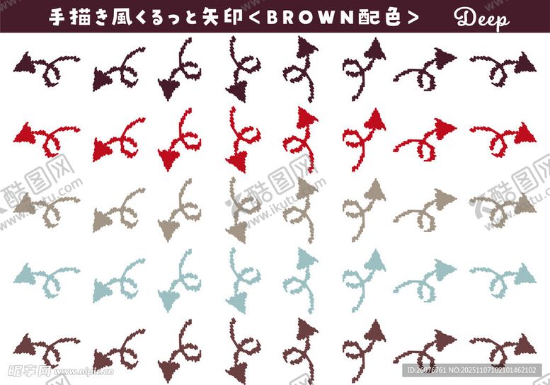 编号：74438311181315067841【酷图网】源文件下载-多样蝴蝶结图案设计素材