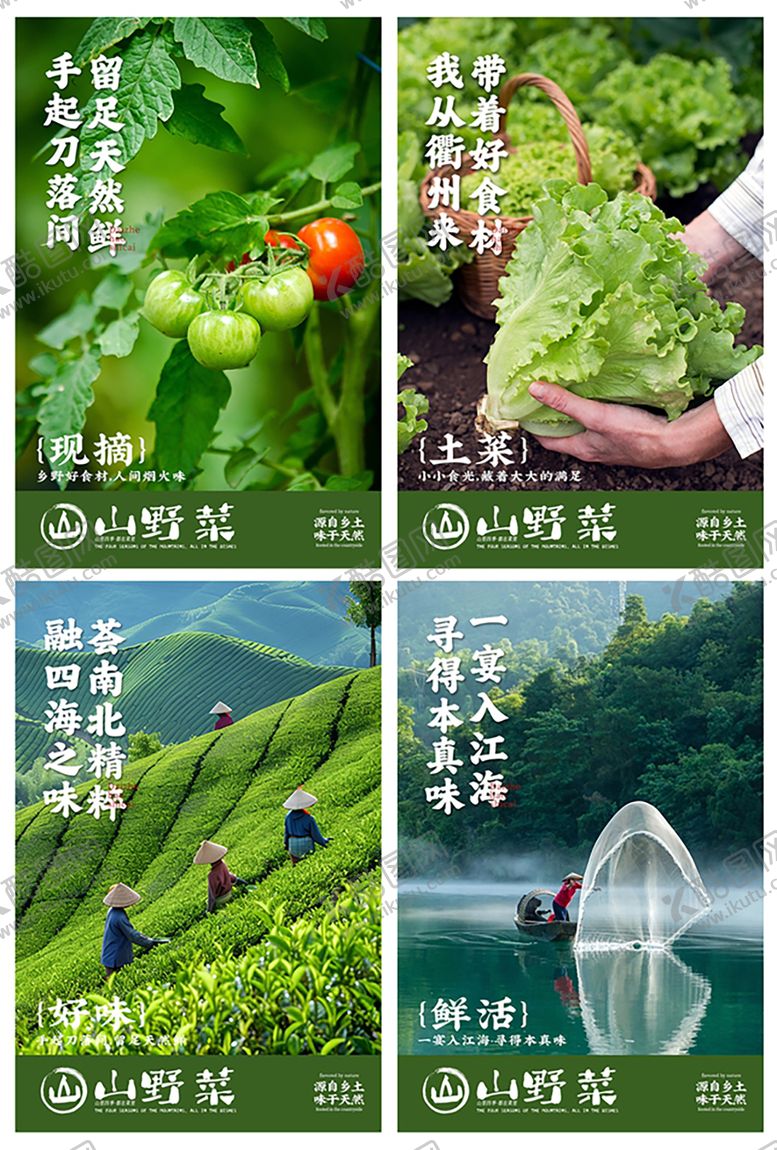 编号：32052212301441019890【酷图网】源文件下载-山野土菜海报