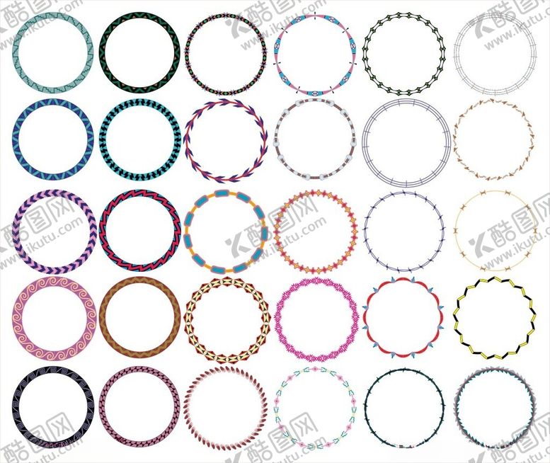 编号：75108310070402054279【酷图网】源文件下载-圆形中式花边圆形边框