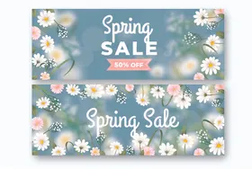 花卉主题促销海报设计