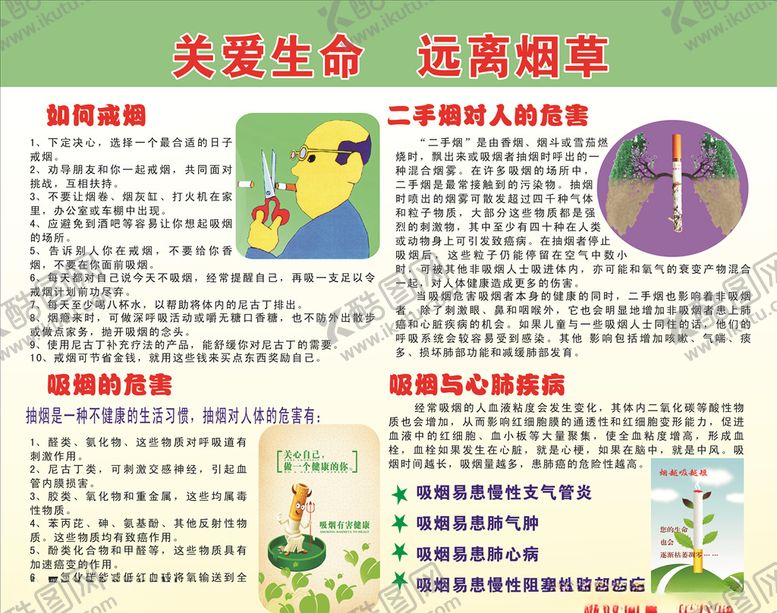 编号：38764310231120354387【酷图网】源文件下载-远离烟草展板