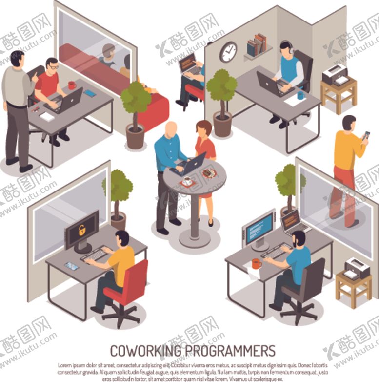 编号：36571309091738561210【酷图网】源文件下载-商务场景立体图案