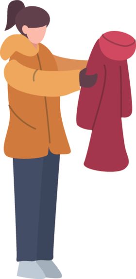 冬装天服饰卡通人物穿的人