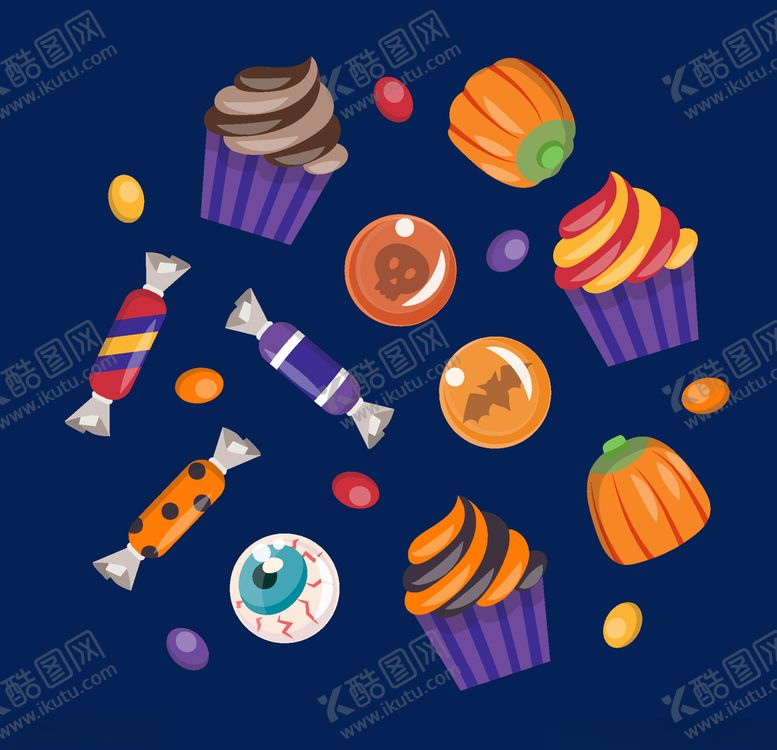 编号：41995909260947259682【酷图网】源文件下载-万圣节糖果