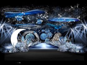 蓝色星空唯美婚礼