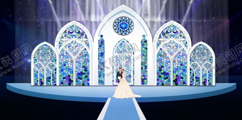 编号：43576909240929046507【酷图网】源文件下载-蓝色婚礼