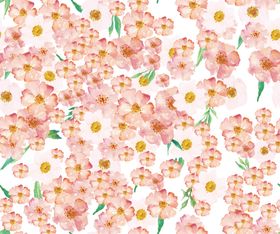 花卉叶子数码印小朵
