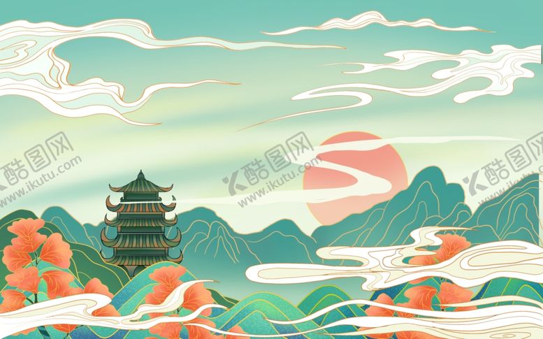 编号：20455010201538598417【酷图网】源文件下载-中国风插画清新国风插画