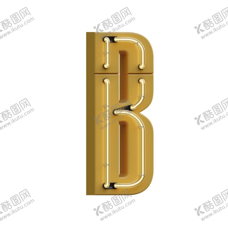 编号：78485205040719379830【酷图网】源文件下载-高清立体灯管字母元素