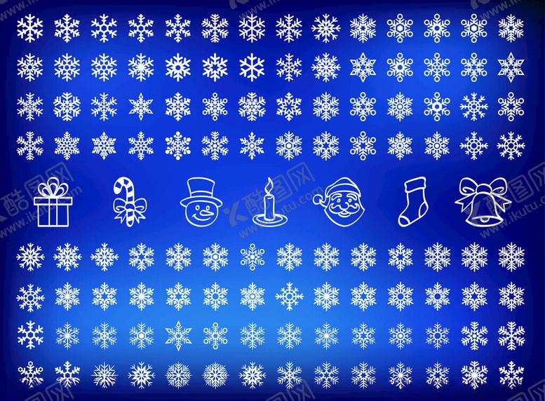 编号：69397105250159055322【酷图网】源文件下载-蓝色雪花圣诞图案背景
