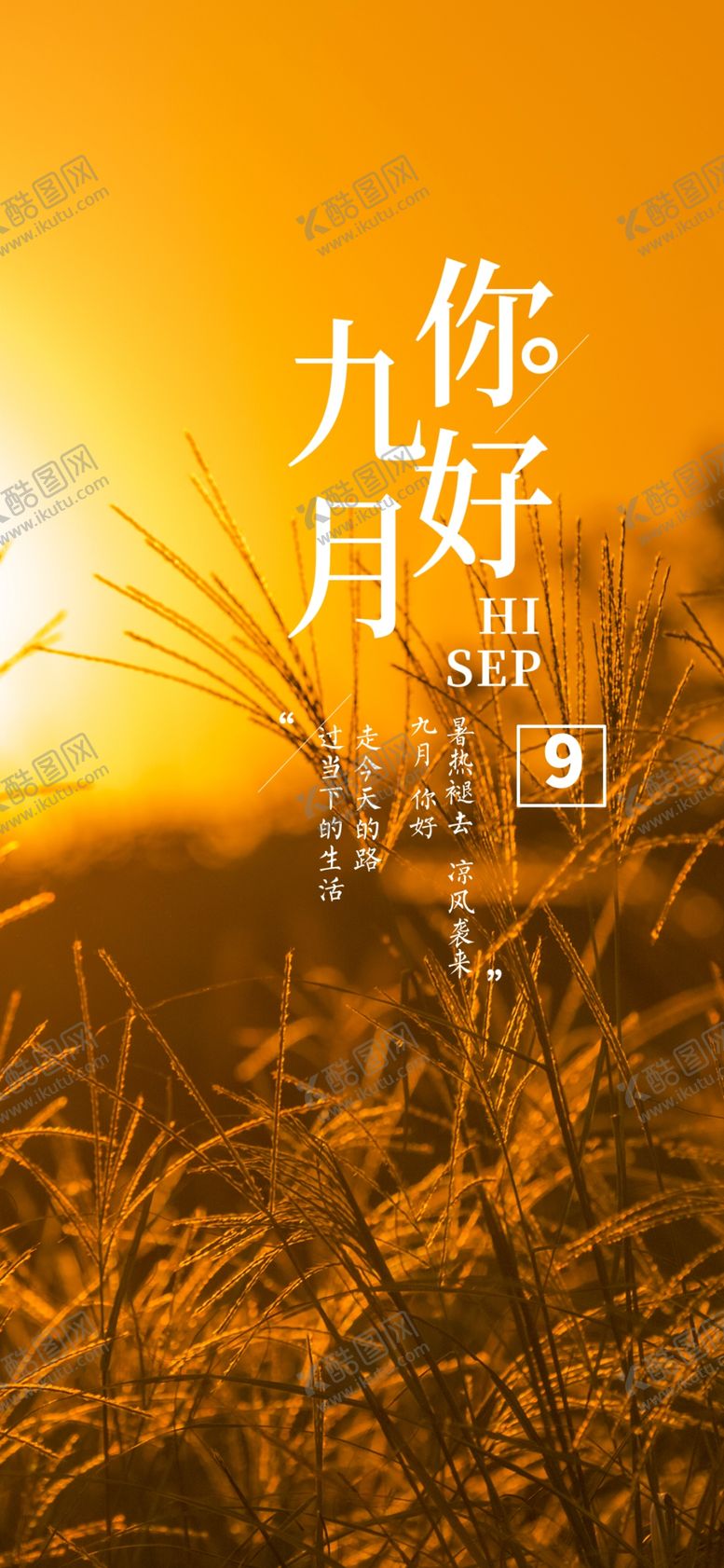 编号：58552305090817375731【酷图网】源文件下载-九月你好