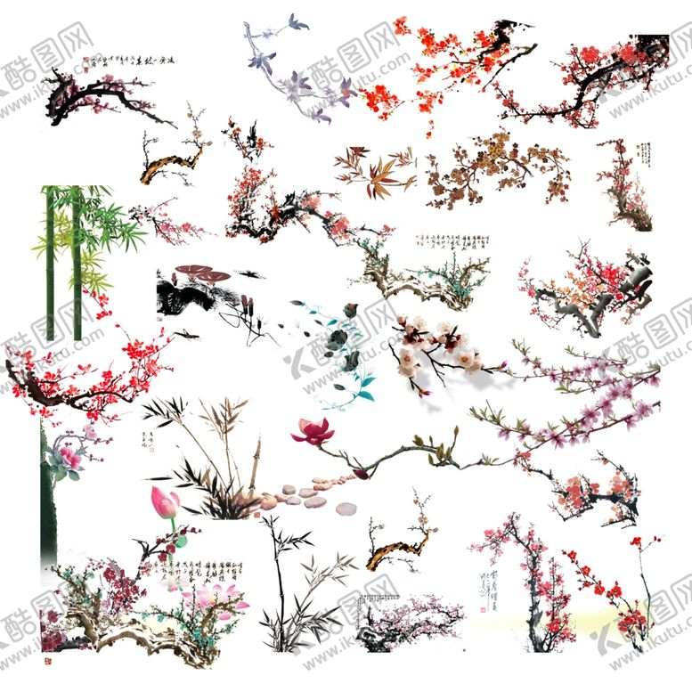 编号：32661510071826515544【酷图网】源文件下载-古典梅花
