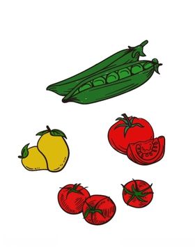 手绘水彩蔬菜矢量元素