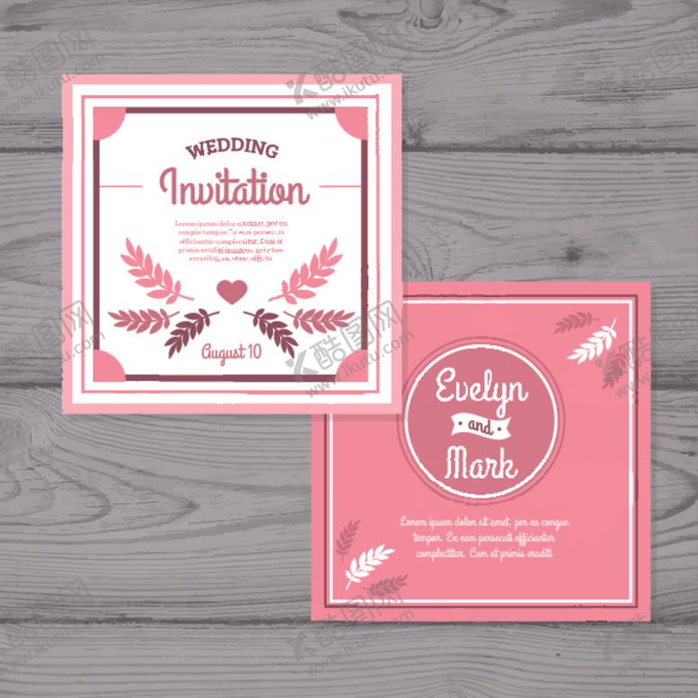 编号：25585909282055087420【酷图网】源文件下载-花卉邀请卡