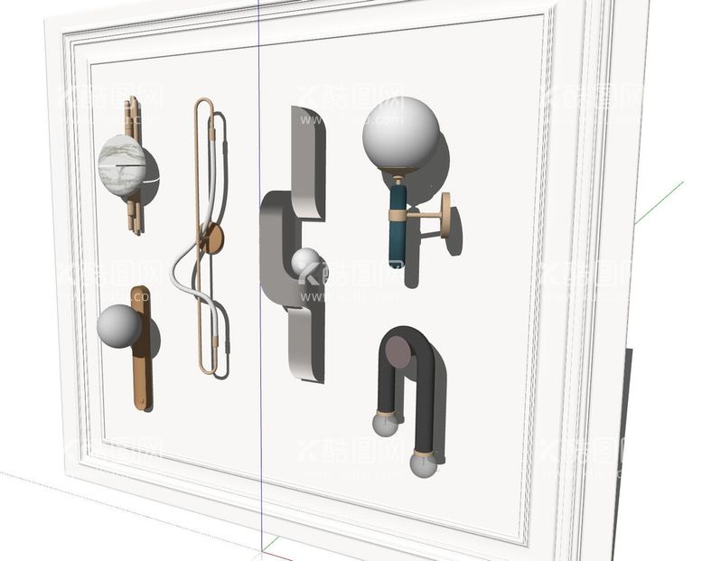 编号：23516112220740497966【酷图网】源文件下载-时尚壁灯模型