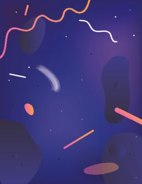 简约线条拼接海报