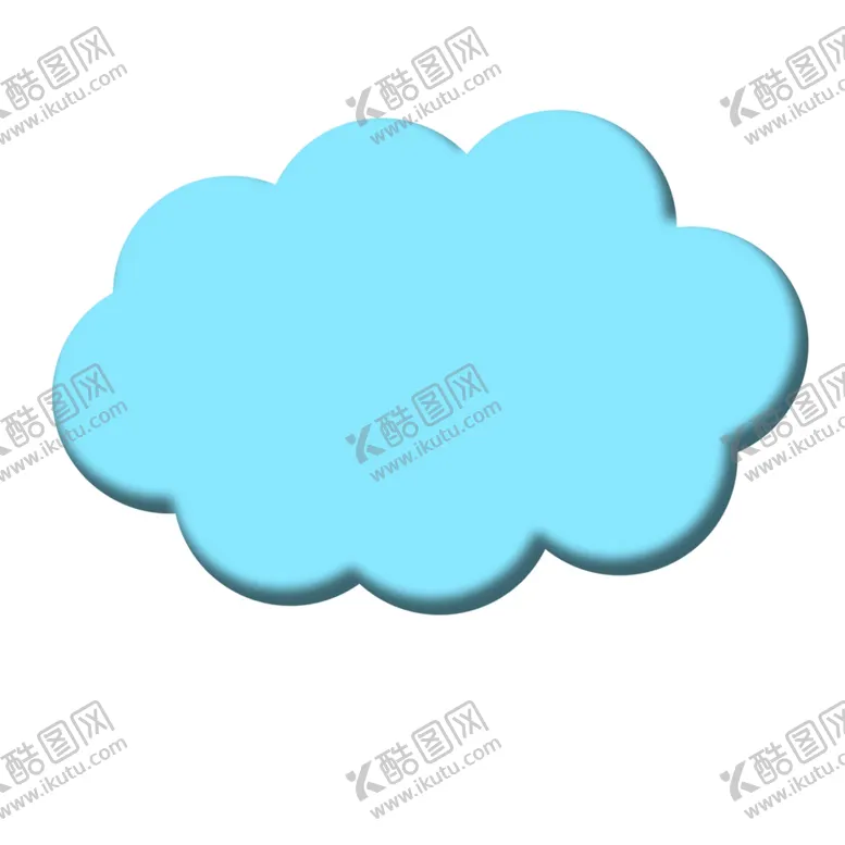 编号：32166802162334387444【酷图网】源文件下载-蓝色立体云朵剪贴画