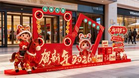 元旦春节新年美陈舞台装饰